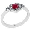 Image 1 : Certified 0.73 Ctw SI2/I1 Ruby And Diamond 14K White Go