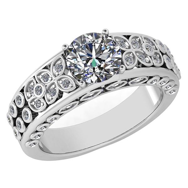 Certified 1.65 Ctw Diamond Engagement /Wedding 14K Whit