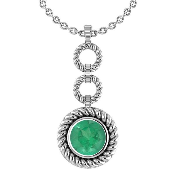 Certified 6.84 Ctw Emerald Necklace For womens New Expr