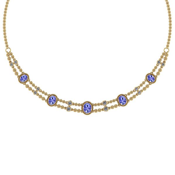 Certified 10.80 Ctw Tanzanite And Diamond VS/SI1 Beauti