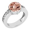 Image 1 : Certified 1.25 Ctw Morganite Solitaire Ring with Filigr