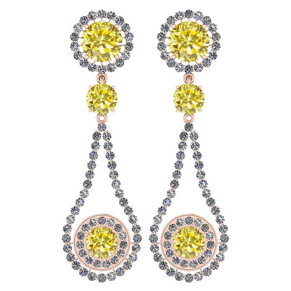 Certified 4.50 Ctw SI2/I1 Treated Fancy Yellow & White