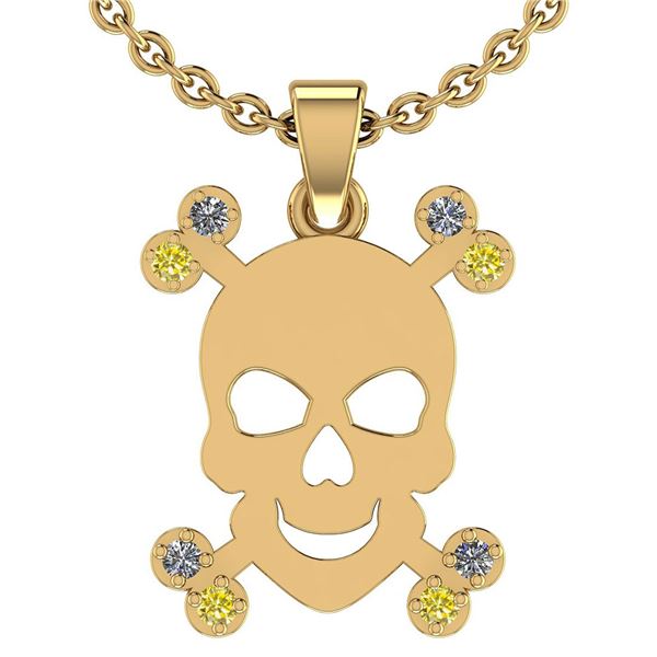 Certified 0.20 Ctw SI2/I1 Treated Fancy Yellow & White