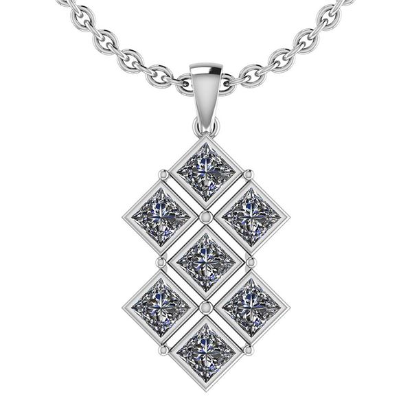 Certified 2.73 Ctw Diamond I1/I2 Bezel Style Set Pendan