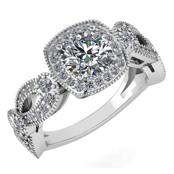 Certified 1.83 Ctw Diamond Wedding/Engagement 14K White