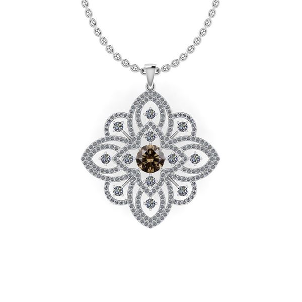 Certified 3.59 Ctw VS/SI1 Natural Fancy Brown And White