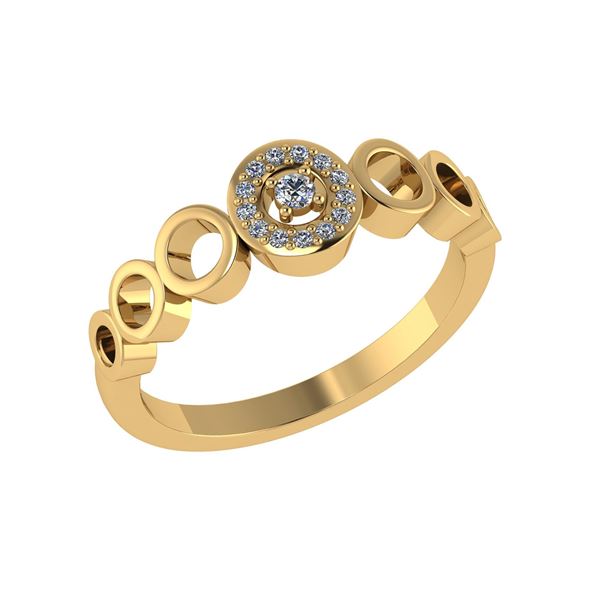 Certified 0.17 Ctw Diamond Engagement /Wedding 14K Yell