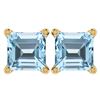 Image 1 : Certified 6.00Ctw Genuine Blue Topaz 14K Yellow Gold St