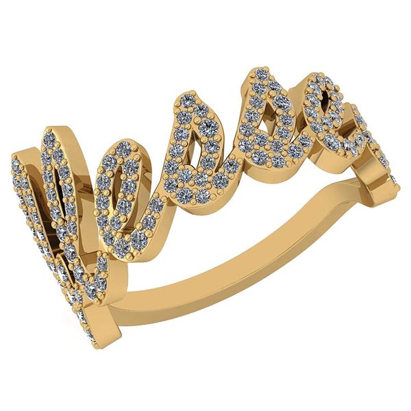 Certified 0.65 Ctw Diamond VS/SI1 Engagement Band Ring