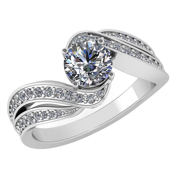 Certified 1.16 Ctw Diamond Wedding/Engagement Style 14K