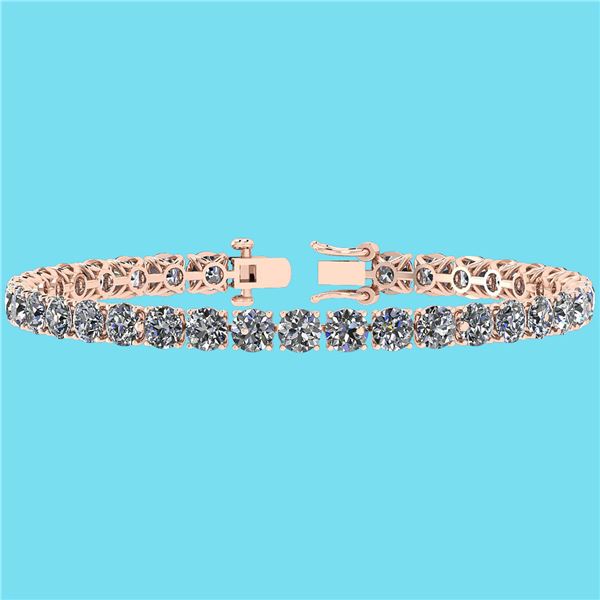 Certified 17.50 Ctw Diamond SI2/I1 Prong Set 14K Rose G