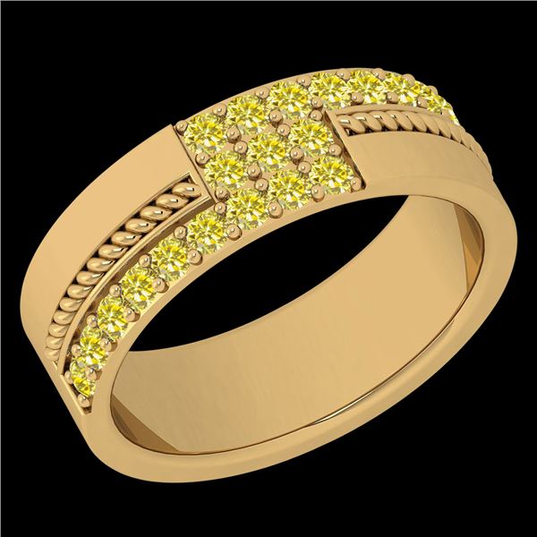 Certified 0.52 Ctw I2/I3 Treated Fancy Yellow Diamond 1