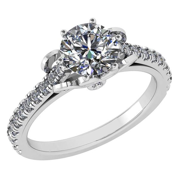Certified 1.58 Ctw Diamond Halo Ring For Engagement New