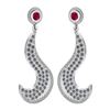 Image 1 : Certified 1.51 Ctw Ruby And Diamond VS/SI1 Styles Earri