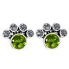 Image 1 : Certified 15.50 Ctw Peridot And Diamond SI2/I1 Earrings