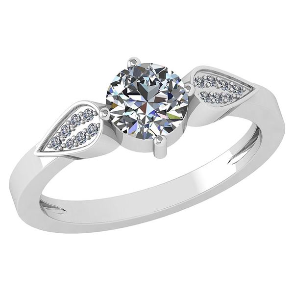 1.12 Ctw Diamond 14k White Gold Halo Ring
