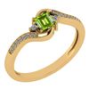 Image 1 : Certified 0.51 Ctw Peridot And Diamond 14k Yellow Gold