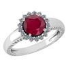 Image 1 : Certified 1.48 Ctw Ruby And Diamond Wedding/Engagement