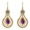 Image 1 : Certified 5.18 Ctw Amethyst And Diamond SI2/I1 Dangling
