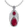 Image 1 : Certified 7.50 Ctw Ruby And Diamond Pear shape For wome