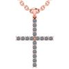 Image 1 : Certified 0.54 Ctw Diamond 18k Rose Gold Pendant
