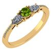 Image 1 : Certified 0.77 Ctw Peridot And Diamond 14k Yellow Gold