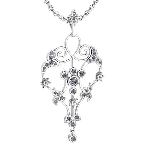 Certified 1.55 Ctw Diamond Necklace For womens New coll