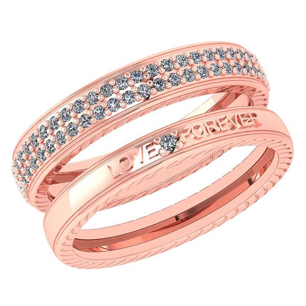 Certified 1.00 Ctw Diamond Wedding/Engagement 14K Rose