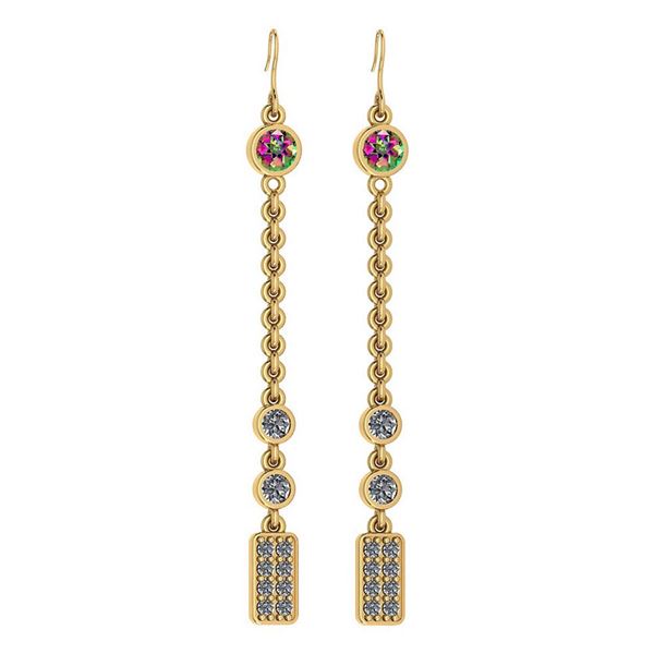 Certified 1.13 Ctw Mystic Topaz And Diamond VS/SI1 Ladi