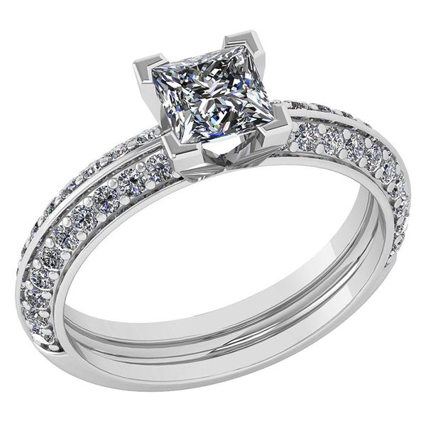 Certified 0.74 Ctw Diamond Wedding/Engagement Style 14k
