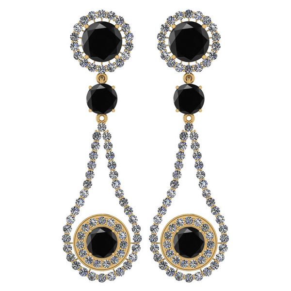 Certified 4.50 Ctw SI2/I1 Treated Fancy Black & White D