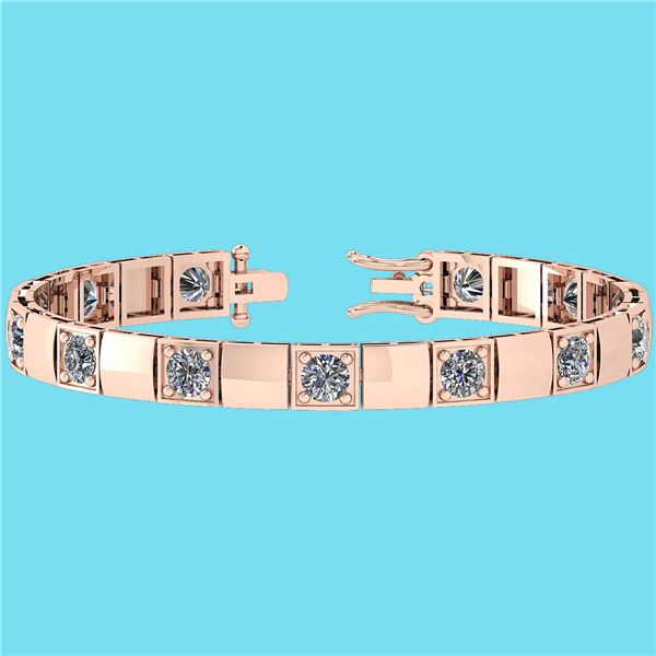 Certified 6.50 Ctw Diamond SI2/I1 Prong Set 14K Rose Go