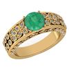 Image 1 : Certified 1.57 Ctw Emerald And Diamond Wedding/Engageme
