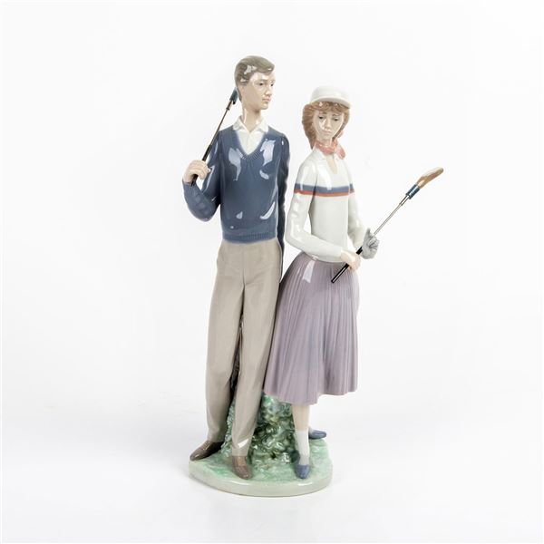 Golfing Couple 1001453 - Lladro Porcelain Figurine