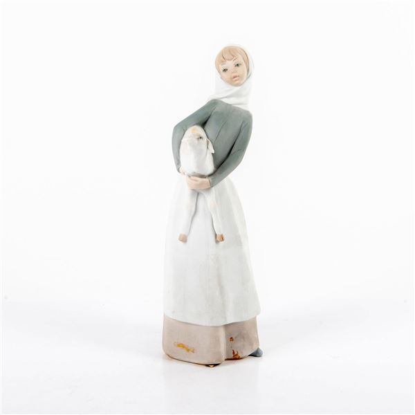 Girl with Lamb 1014584 - Lladro Porcelain Figurine
