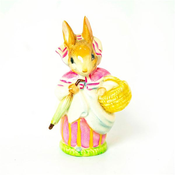 Mrs. Rabbit (Umbrella Out) - Gold Oval - Beatrix Potter Figurine