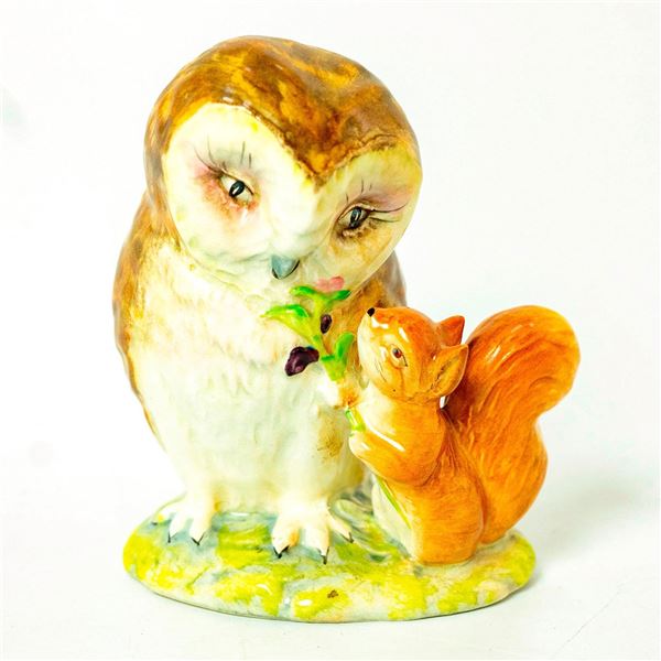 Old Mr. Brown - Gold Oval - Beatrix Potter Figurine