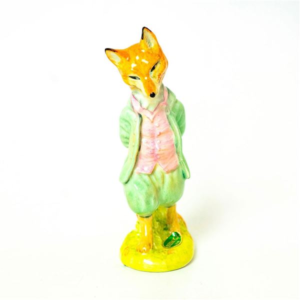 Foxy Whiskered Gentleman - Gold Oval - Beatrix Potter Figurine