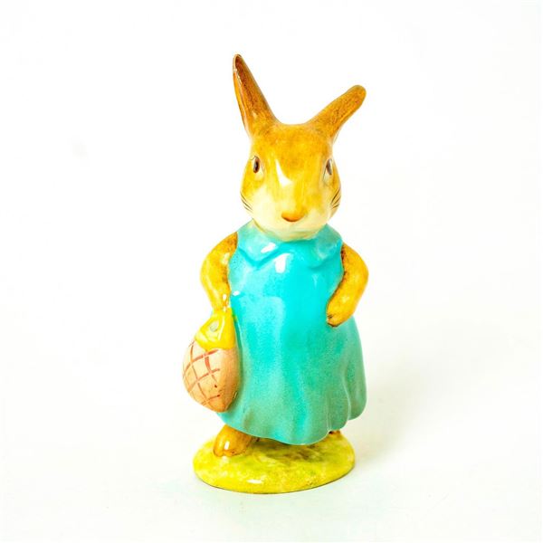 Mrs. Flopsy Bunny - Gold Oval - Beatrix Potter Figurine