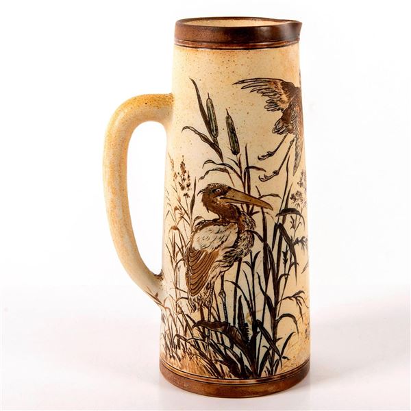 Rare Martin Brothers Pottery Pitcher, Birds