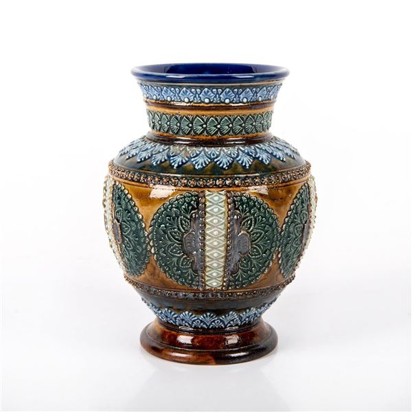Doulton Lambeth Stoneware Vase with Raised Relief