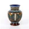 Image 1 : Doulton Lambeth Stoneware Vase with Raised Relief