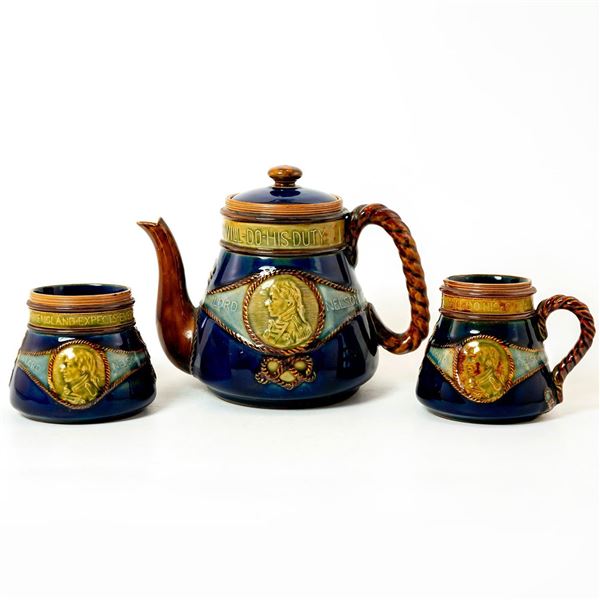 3pc Royal Doulton Lord Nelson Stoneware Tea Set