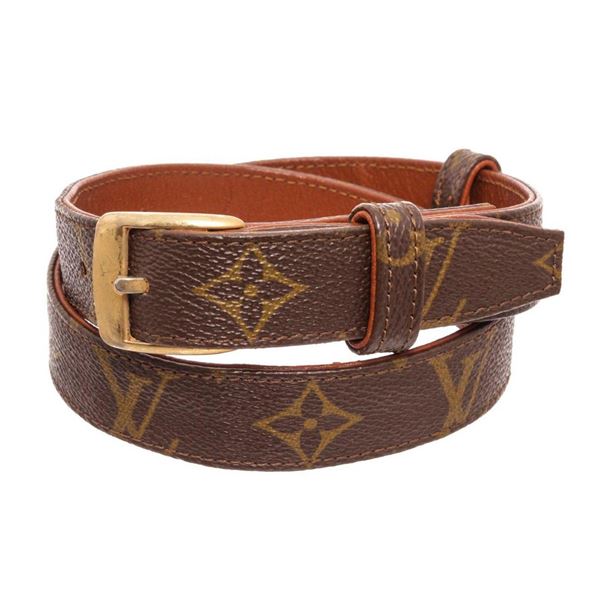 Louis Vuitton Brown Monogram Vintage Belt