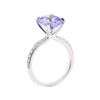 Image 4 : 3.12 ctw Blue Sapphire and Diamond Ring - 18KT White Gold