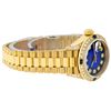 Image 9 : Rolex Ladies 18K Yellow Gold Blue Vignette Diamond And Sapphire President Wristw