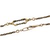 Image 6 : UNIQUE Vintage 18K Yellow Gold 20" Twisted & Open Bar Link Chain Necklace