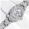 Image 2 : Rolex Ladies Stainless Steel Quickset Mother Of Pearl Full Diamond Datejust Wris