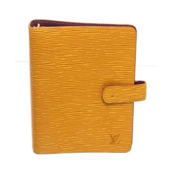 Louis Vuitton Yellow Epi Leather Agenda MM Wallet