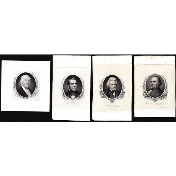 Lot of (4) 1800's Vignette from Original Proof Plates